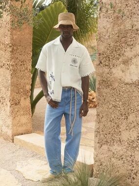 Reiss x Che Linen & Cotton White Vacay Shirt